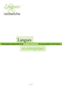 Langues et entreprises. Couverture. L&R, 2010