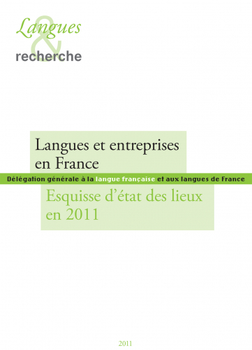 Langues et entreprises en France (2011). Couverture. L&R. 2011